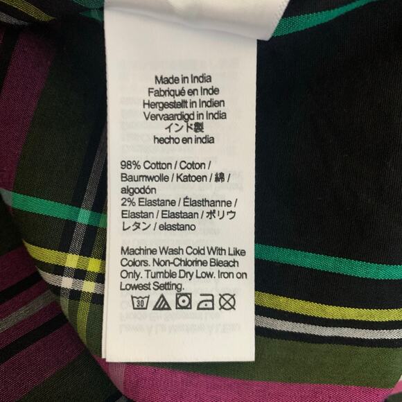 J. Crew Slim-fit Button Down Shirt in Pink Stewart Tartan Size 4 - Picture 9 of 9